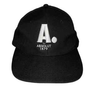Absolut black adjustable snap back baseball hat.  Logos are embroidered.  NWOT‎